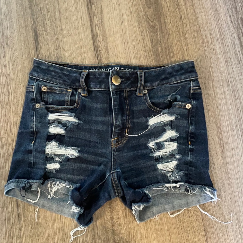 high waisted jean shorts
